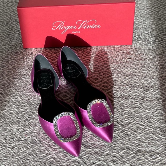 Roger Vivier Shoes - Roger Vivier Chips Strass Buckle Ballerinas